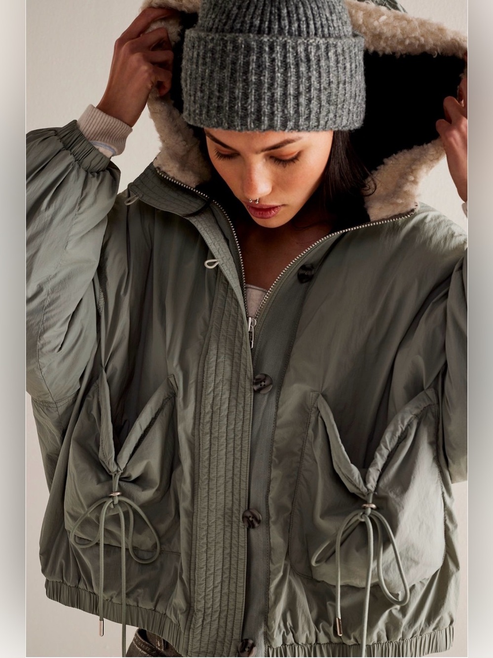 Free People Lillian Bomber Jacket